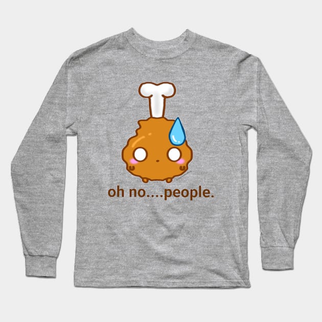 Oh no... people Long Sleeve T-Shirt by iamChimkinWing